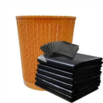 Túi ni lông đựng rác không quai 35x60cm35x80cm màu đen cho sọt rác tròn