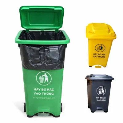 Túi bóng đen 30kg cho thùng rác 60L