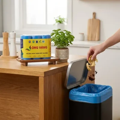 Túi thân thiện với môi trường màu xanh