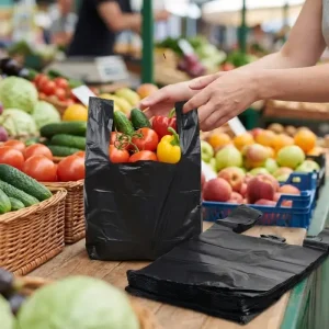 Túi bóng đen có quai size nhỏ đựng hàng hóa