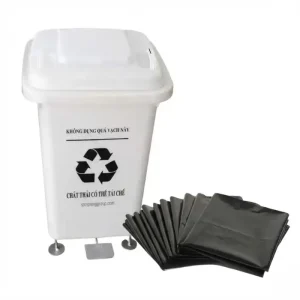 Túi rác đen công nghiệp 80x90 không quai, túi đựng rác cho thùng rác 60l