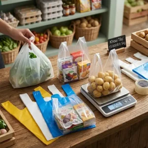 Túi bóng 30kg trong suốt dai bền