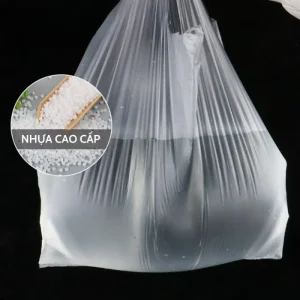 Bao ni lông trắng trong 30kg có quai xách, túi giặt là đựng quần áo, hàng hóa, thực phẩm