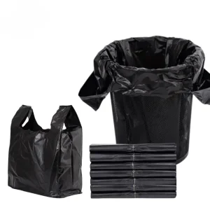 Túi nilon đen có quai loại đẹp dày bóng size 2kg-30kg