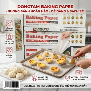 Giấy nến làm bánh cuộn lớn sạch sẽ, an toàn