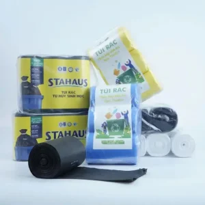 Túi bóng thân thiện môi trường Stahaus size 55x65cm màu đen
