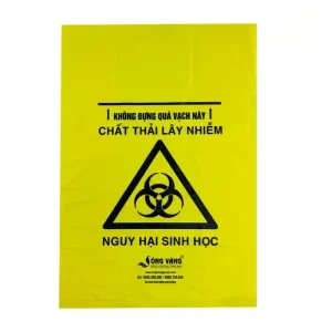 Túi đựng chất thải y tế màu vàng, phân loại rác lây nhiễm chuẩn y tế
