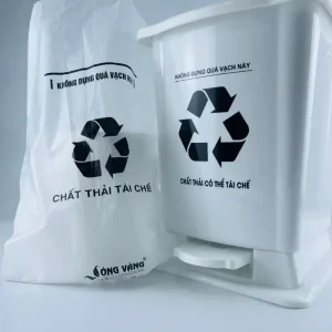 Túi đựng rác thải y tế màu ttrắng Sóng Vàng