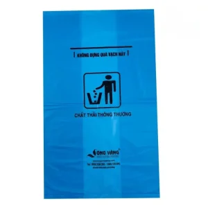 Túi đựng rác y tế màu xanh, phân loại chất thải thông thường chuẩn y tế