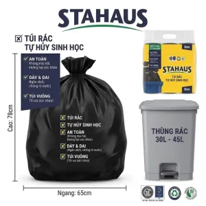 Túi ni lông thân thiện môi trường màu đen