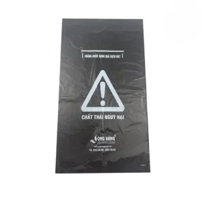 Túi rác thải y tế màu đen, đựng chất thải hóa học, dược phẩm