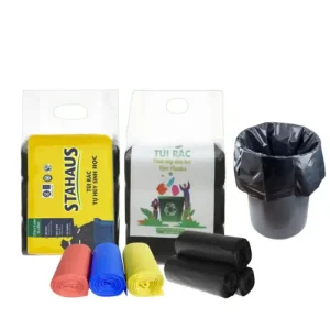 Túi rác thân thiện môi trường Stahaus size 55x65cm, 3 màu đa dạng